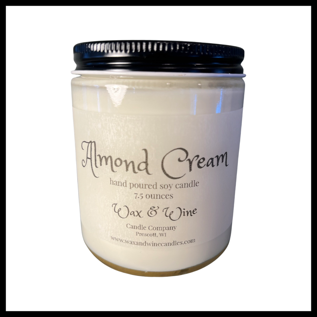 Almond Cream Hand Poured Candle